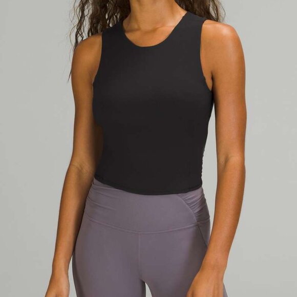 Lululemon • Nulu Twist-Back Yoga High Neck Black C/D Light Support Tank Top • 4 - Picture 3 of 11